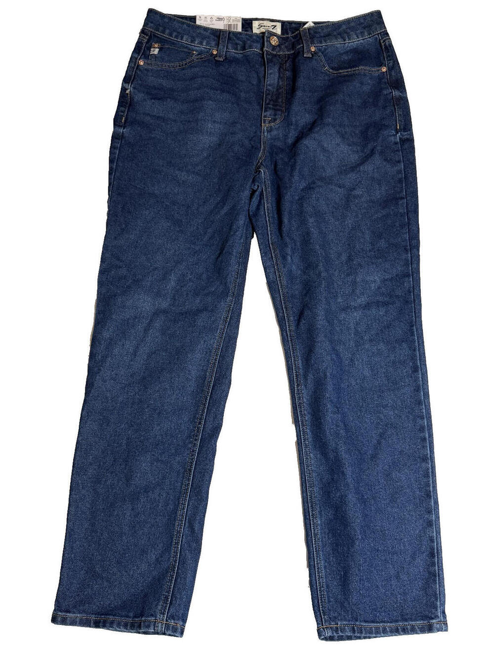 Seven7 90's High Rise Straight Leg Jeans Divine Blue Womens Size 12 NEW! NWT